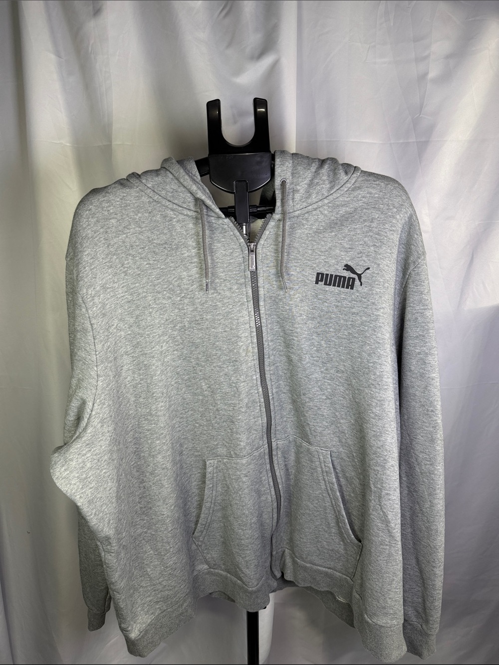 Puma Gray Zip-Up Hoodie Jacket
